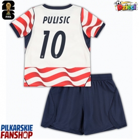 Koszulka piłkarska Stany Zjednoczone Christian Pulisic #10 Strój Domowy dla dzieci MŚ 2026 tanio Krótki Rękaw (+ Krótkie spodenki)